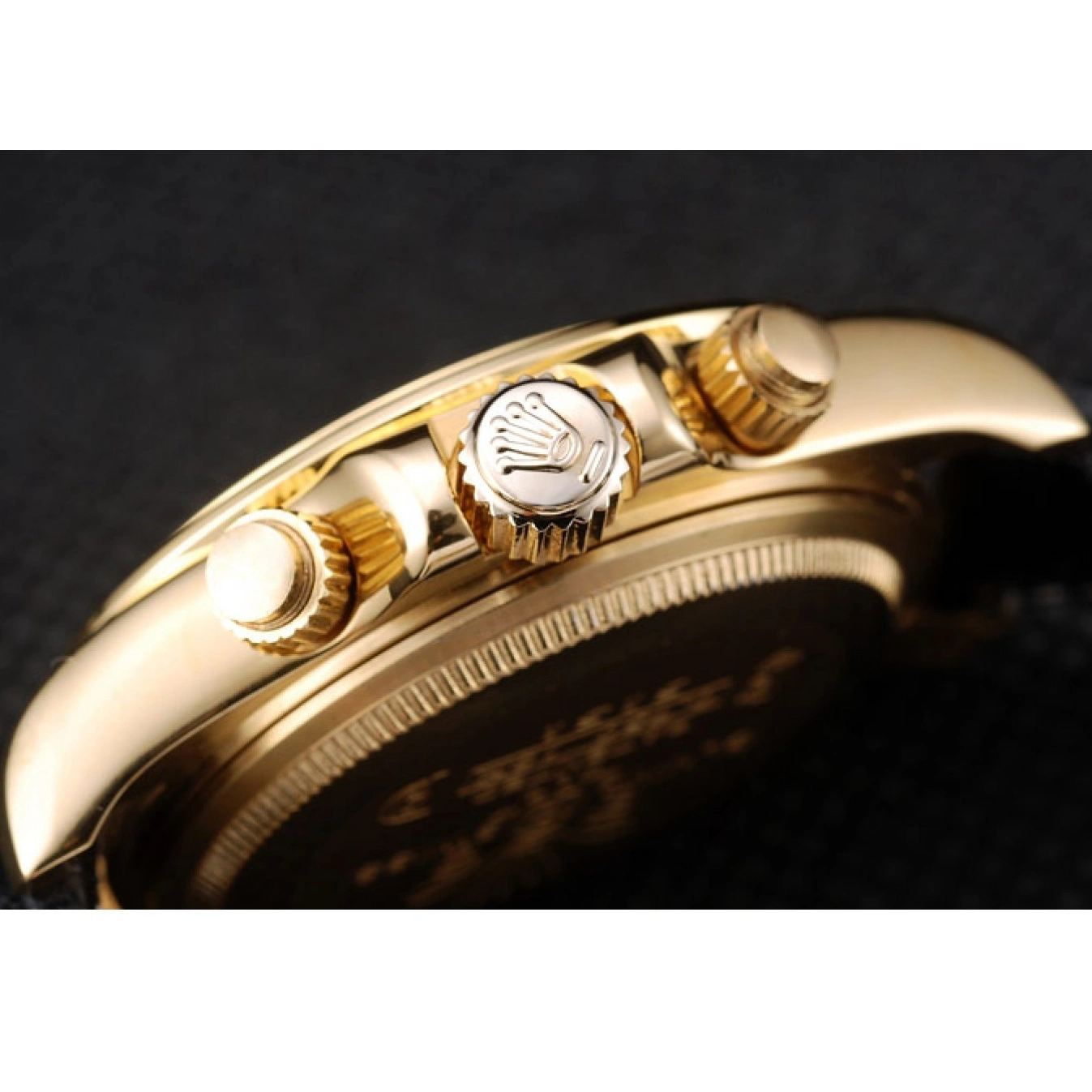Aaa fake watches Dial Case Crystal Gold Daytona Studded Crystal 98238 Lady Bezel Rolex Studded 0518